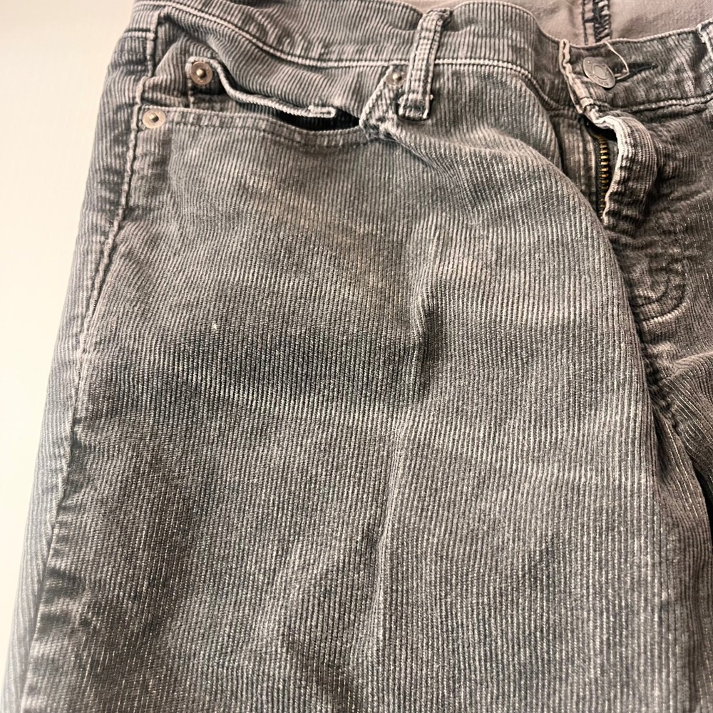Gap 1969 Always Skinny Corduroy Pants Charcoal Gray Size 29r Womens - Picture 7 of 8